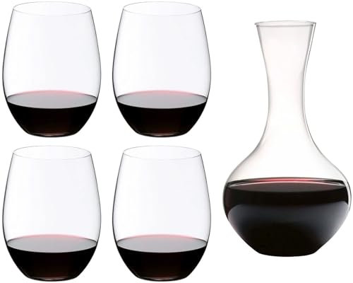 Riedel, Set Decanter + Bicchieri da Vino, 5 pz.