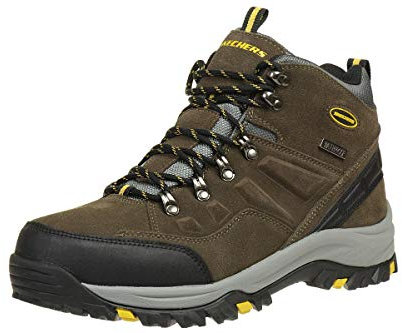 Skechers Herren Relment - Pelmo-64869 Stiefel, Braun Khaki, 43 EU