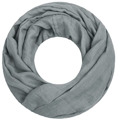 Majea Loop Cary Basic Schal Tuch Damen-schal Schlauchschal Rundschal Halstücher uni unifarben Loopschal einfarbig (880005) (grau 1)