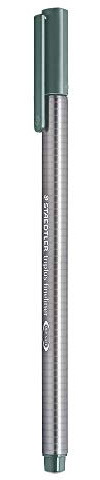 Staedtler triplus 334 Fineliner grau 1 Stück – Feinschreiber (Grau, Fin, Grau, Dreieck, Tinte auf Wasserbasis, Metall)