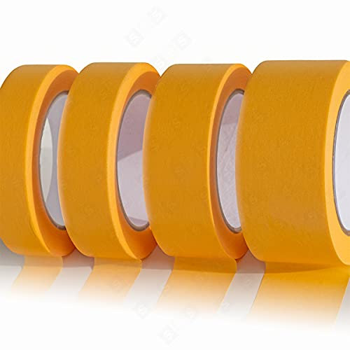 Goldband 3 Rollen | SBS® Professional | 25mm x 50m | Malerband Kreppband Malerkrepp Abklebeband UV Klebeband 25mm