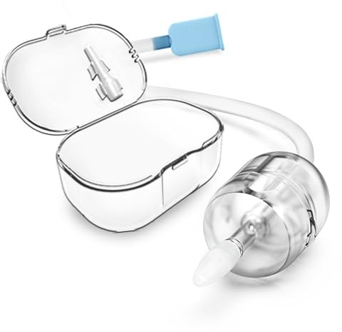 Hubibaby Nasal Aspirator Safe and Hygienic Nose Cleaner Mucus Remover, Cleanable & Reusable Nasal Congestion Relief, Safe & Easy Nasal Congestion Relief for Newborns & Toddlers, BPA & Phthalate-Free