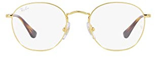 Ray-Ban Kids' Ry9572v Rob Runde verschreibungspflichtige Brillenrahmen, Goldfarben/Demo-Linse, 46 mm
