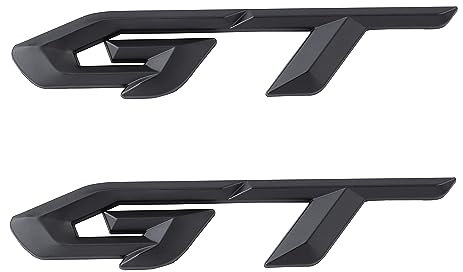 GT Emblem Karosserie Dekoration Auto Aufkleber Abzeichen für Fahrzeug LKW Frontseite Fenster Kofferraum (Schwarz)