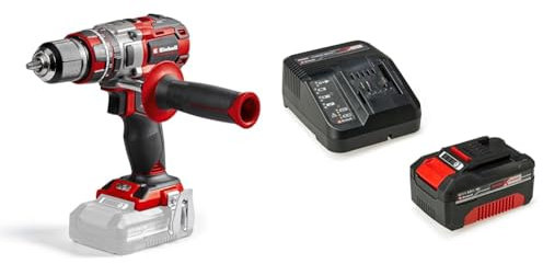 Einhell Professional sladdlös slagborrskruvdragare TP-CD 18/80 Li-i BL - Solo Power X-Change (utan batteri) & Einhell PXC-startkit 18V 4,0 Ah Power X-Change (Li-Ion, inkl. 4,0 batteri och laddare)