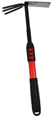 HAKIDZEL Houe De Jardinage à Double Tête Acier Robuste pour Désherbage Creusage Outil De Jardin Compact Et Portable pour Amateurs De Jardinage