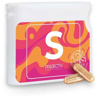 Project V Prä- und Probiotika-Komplex - S – Mit Bifidobakterien, Laktobazillen & Fructooligosacchariden – Unterstützung für Darmflora, Verdauung & Immunsystem – Laktosefrei & vegan, 30 Kapseln