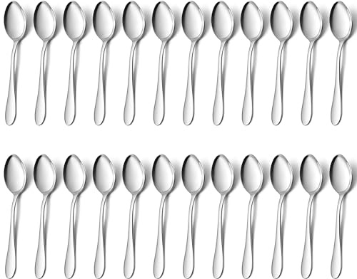 HaWare Kaffeelöffel 24 Stück, Edelstahl Teelöffel Dessertlöffel Set, Klein Löffel für Hause/Restaurant/Hotel, Hochglanzpoliert & Spülmaschinenfest - 13,5cm（Klassischer Griff)
