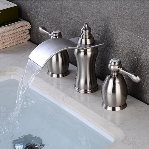 SJHDHDA Badezimmer-Waschtischarmatur aus gebürstetem Gold, heiß, kalt, Roségold, weit verbreitete Waschbeckenmischer, Wasserhahn, Deckmontage, Waschwanne, Armaturen Learned extensively