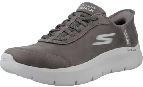 Skechers - Zapatillas,Deportivas,Cordones elásticos,Suela cómoda de Goma,Sneakers,Slip-ins,Piel sintética para: Mujer Color: Char Talla:35