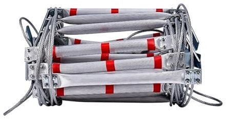 WJLYDM Feuertreppe Strickleiter Aluminium Legierung Leiter Flucht Strickleiter Haushalt Luft Arbeit Rettungs Arbeiten Stahl Seil Edelstahl Leiter FüR Fenster Und Balkon