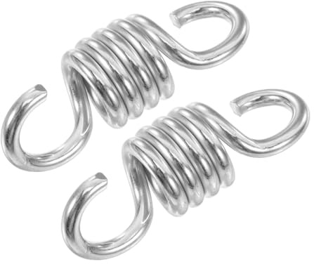 Happyyami Resorte de Columpio de Hamaca de Hierro Galvanizado, Suspensión Versátil para Silla Colgante y Columpio de Porche, Paquete de 2 Piezas para Uso Exterior