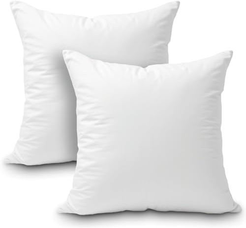 ForenTex Relleno Cojín 50x50cm Fibra Virgen Siliconada Pack de 2 | Suave y transpirable, mantiene el volumen, hipoalergénico y lavable a 30°C, ideal para fundas de cojín 50x50 de sofá o cama