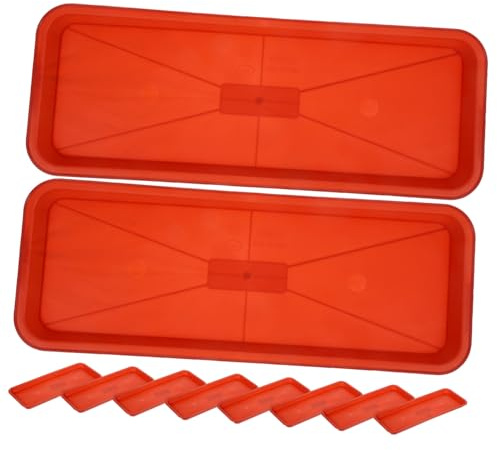Mipcase 10piezas Paletas de Plástico para Macetas Reutilizables Platillos Rectangulares para Plantas de Interior para Recoger Agua