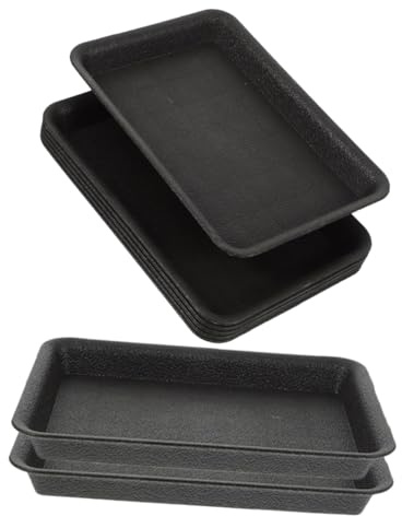 JOINPAYA 8 Pièces Soucoupe Rectangulaire Plastique pour Pots de Plantes Assiette de Drainage Durable pour Fleurs Pratique et Réutilisable pour Bonsai et Jardinage