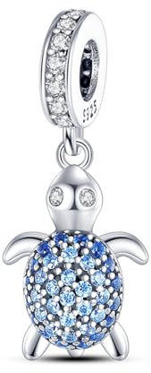 YIXUAN Charms Tortues Marines Perle en argent 925 compatible avec les bracelets Pandora Bijou cadeau pour femme idée cadeau pour maman, voyage ou anniversaire