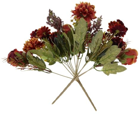 VICASKY 2 Pezzi Bouquet Fiori Artificiali Rosa e Ortensia Realistici Composizione Europea Manutenzione per Decorazioni Matrimonio e Feste