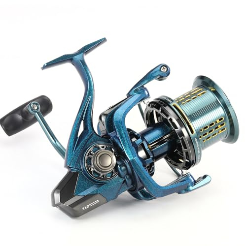 Yun Nong Spinnrollen - 10000/12000/14000 Serie 18+1 Edelstahl-Kugellager 14,5 kg Widerstand 4,8:1 Übersetzung CNC Aluminium Spule Ultra Glatt & Leistungsstark für Salzwasser Süßwasser & Brandung