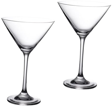 WEKADRIN 2 pezzi Bicchieri da Cocktail in Vetro Trasparente Calici da Vino Rosso con Fondo Rinforzato per Bar Ristoranti e Feste