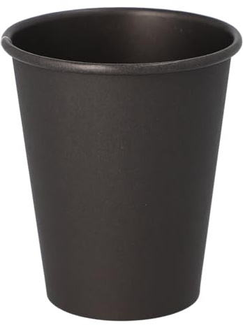 Pappbecher 200ml 50 Stück - Einwegbecher aus Pappe - To Go Getränkebecher für Party Geburtstag - Trinkbecher für Unterwegs Take-away Catering Kaffee Tee Heiß & Kaltgetränke - Schwarz