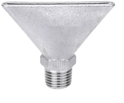 Vilgftyiet Boquilla de pico de pato de acero inoxidable con cabezal de pulverización plano ancho en forma de abanico para enfriar, secar o limpiar, resistente a altas temperaturas y fácil de instalar
