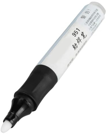 ViaGasaFamido Penna Flux per Saldatura (Rosin Flux) Mod. 951 – 13 Cm – Basso Contenuto di Solidi, Senza Residui – Ideale per Rilavorazioni SMT, SMD e PCB – Flusso Regolare, Non Corrosivo e Non