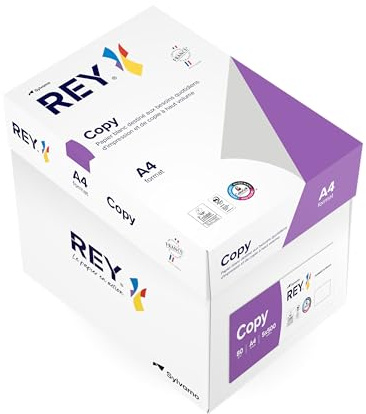 Rey Kopierpapier, A4, 80 g/m², Weiß, Pack of 5 x 500 Blatt