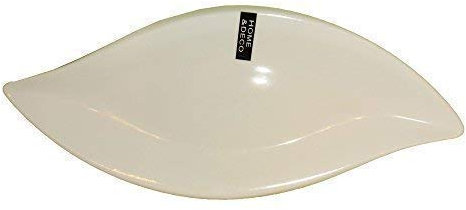 Bandeja 360x160x30mm Wave Porcelana Schiffsform Cuenco de Servir Bol Escudilla de Porcelana Blanco Onda Hoja Bandeja Curva cleanprince Blanc Blanco