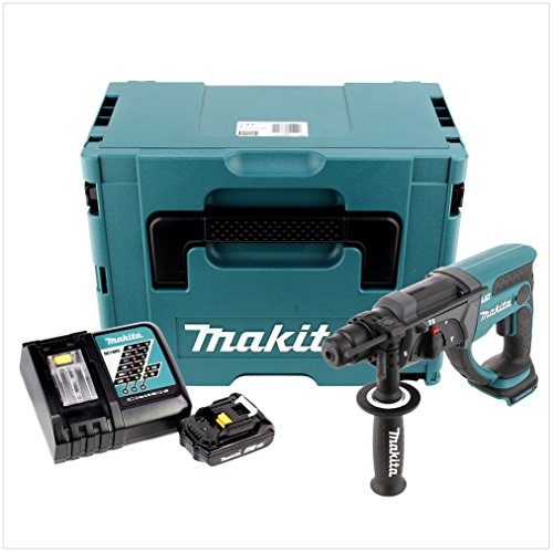 Makita DHR 202 RA1J Marteau combiné sans fil 18 V 2,0 J SDS Plus + 1 batterie 2,0 Ah + chargeur + Makpac