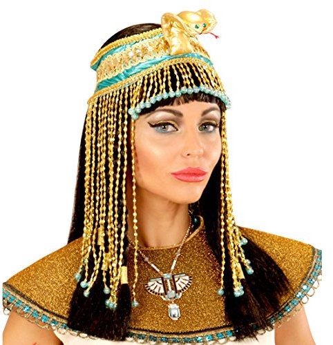 NET TOYS Cleopatra Kopfschmuck mit Schlange Ägyptischer Haarschmuck Kleopatra Kopfband Antike Ägypterin Schlangen Stirnband