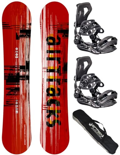 AIRTRACKS Snowboard Set Tabla Linear Extra Wide Hombre 155 - Fijaciones Master M - SB Bag Nuevo