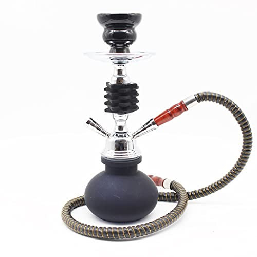 GaoYunQin Chicha 1 Tuyau Pipe a Narguilé Chicha Fumeur Ensemble de Fête Tuyaux d'eau pour Fumeur, Bar, KTV, Club (Color : Black)
