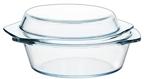 NUTRIUPS Small Casserole Dish With Lid, 0.65L Oven Dish With Lid, Oven Proof Baking Dish With Lid