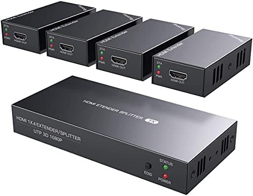 pace AVA PT-HTS0104 1080p POC HDMI Splitter Extender 1x 4 Port Cat5e/6 No IR No delay Up to 50m KIT