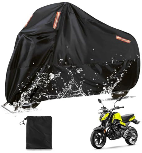 BHIEE Telo Moto Impermeabile Universale 190T Resistente Telo Coprimoto da Esterno Interno per Scooter Vespa Motorino Motocicletta Motocross, 245 x 105 x 125 cm
