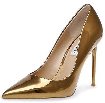 Steve Madden Women's Vala Pump, Metallic Bronze, 9.5