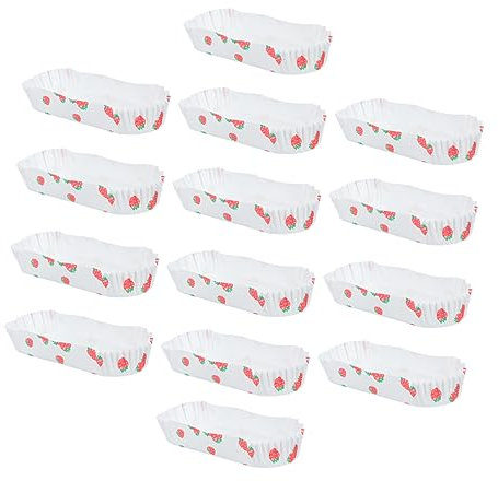 BESTonZON 200pièces Mini Papier Forme De Bateau Pour Gâteaux Résistantes Graisse Et Chaleur Pour Pâtisserie Et Propositions Style Fraise