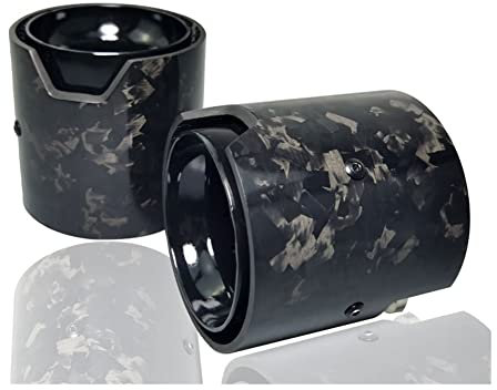 Auspuffblende Für M2 M3 M4 Einlass 60 Mm 63 Mm 67 Mm 70 Mm Aus 93 Mm Länge 90 Mm Geschmiedetes Kohlefaser-Auspuffrohr Endrohre (Farbe : Glossy in63mm)
