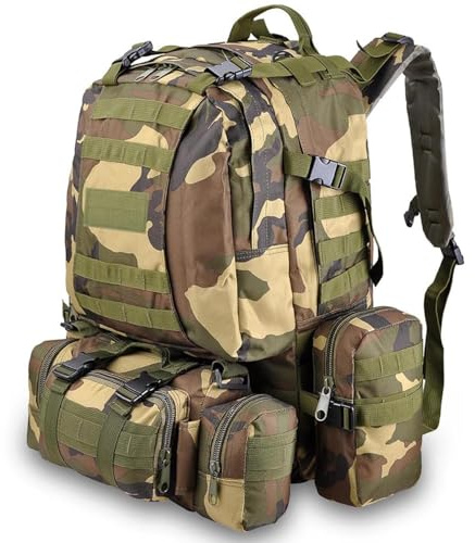 aiGear 55L Tactical Backpack Rucksack with Molle System