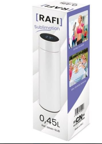 Termo digital de acero inoxidable de 450 ml con pantalla LED, portátil no incluye pilas