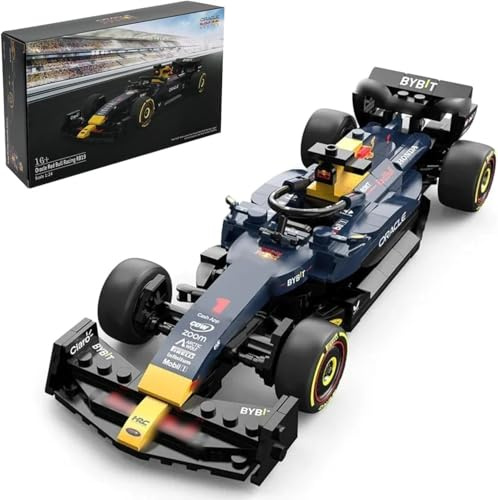 highdar Technik Rennwagen Bausteine Formula F1 Bausatz, 333 Klemmbausteine 1:24 Technik Racing Auto für Red Bull F1 RB19 Formula Block Car