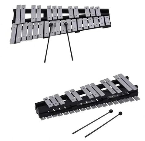 Xylophon-Instrument Für Erwachsene Percussion-Musikinstrument Spielbar Aluminiumblech Holz 30 Noten Xylophon Tragbares Xylophon