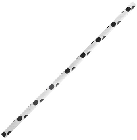 FRANZ MENSCH 5000 Stück NATUREStar Papier-Trinkhalme Classic gepunktet, rot-weiß, L: 19,7cm, Ø: 0,6cm, Karton, Strohhalme Papier, Trinkhalme, Papierstrohhalme