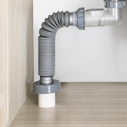 Tubular Siphon, For Washbasin & Washstand, Kitchen Sink Drain Hose Set Filter With Stop Valve For Washbasin Bathroom