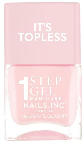Nails Inc Topless Dakota (leuchtendes Pink) – Gel-Nagellack ohne UV – 1-Schritt-Maniküre ca 8 Tagen Halt – Schnelltrocknend, vegan & 21-free – Für Kinder & Erwachsene – ohne Base Coat & Top Coat