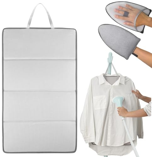Steamer Board for Clothes with Ironing Glove,Stand for Steaming Clothes,Steamer Pad,Hanging Ironing Board,Steamer for Clothes,Hanging Steam Iron Pad