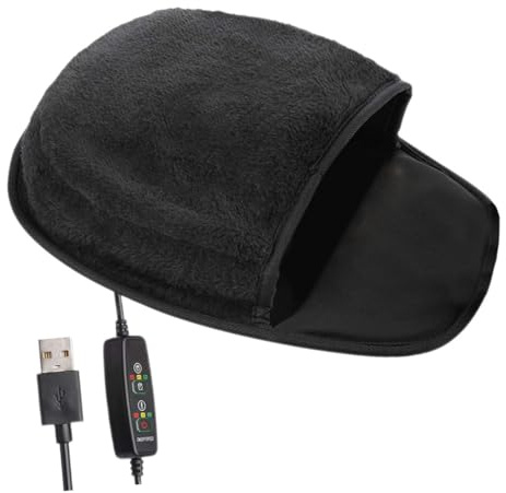 DOITOOL USB Beheiztes Mauspad Warmes Plüschmauspad Dickes Handwärmer Mauspad für Büro und Home Office rutschfeste Unterseite USB Heizfunktion Kreatives Bürozubehör