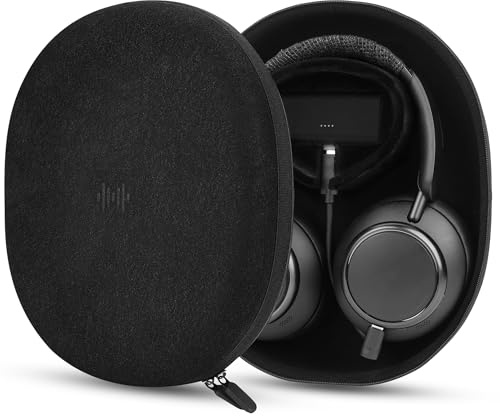 Geekria Elite Charging Headphones Case Compatible with Soundcore Q45, B&O Beoplay H100, SteelSeries Arctis Nova Pro, Replacement Hard Shell Travel Carrying Bag (Black) Without Power Bank
