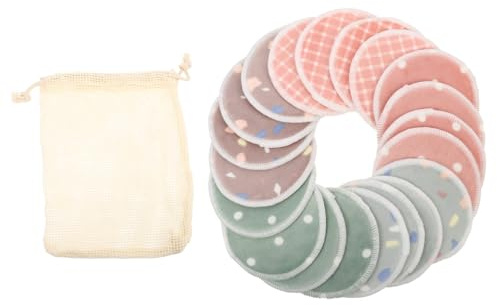 COLLBATH Bambusfaser Abschminkpads Waschbare Weiche Makeup Entferner Pads mit Aufbewahrungstasche Hautfreundlich Umweltfreundlich Wiederverwendbar für Gesichtspflege und Reinigung