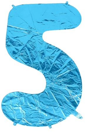 Amosfun Blue Foil Number Balloon Inflatable Party Decoration for Weddings Birthdays Home Decor Creates Festive Atmosphere with Chic Design